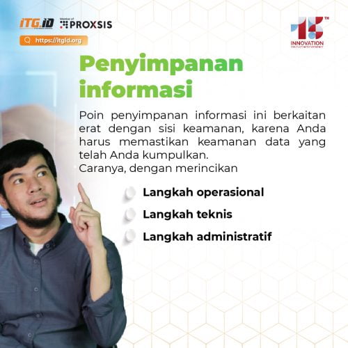 penyimpanan informasi privacy policy