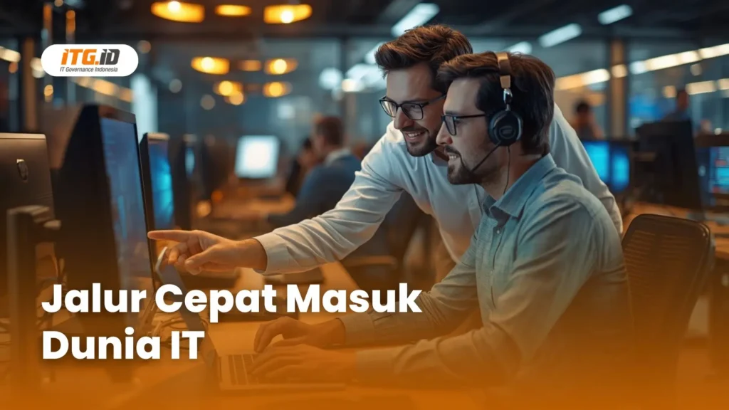 IT support memperbaiki komputer kantor