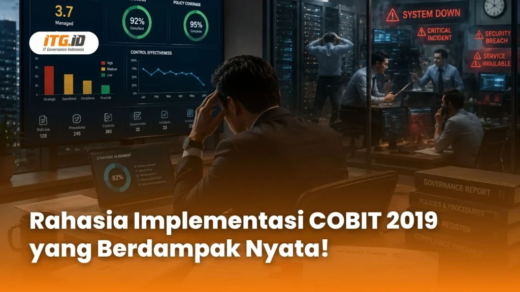 Ilustrasi penyebab kegagalan implementasi COBIT 2019 di perusahaan.